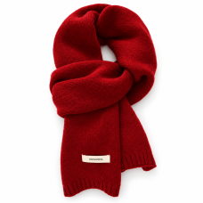 Ruby Red Knit Scarf