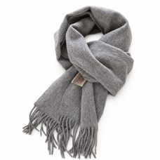Heather Gray Fringe Scarf