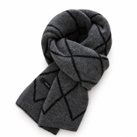 Charcoal Diamond Knit Scarf